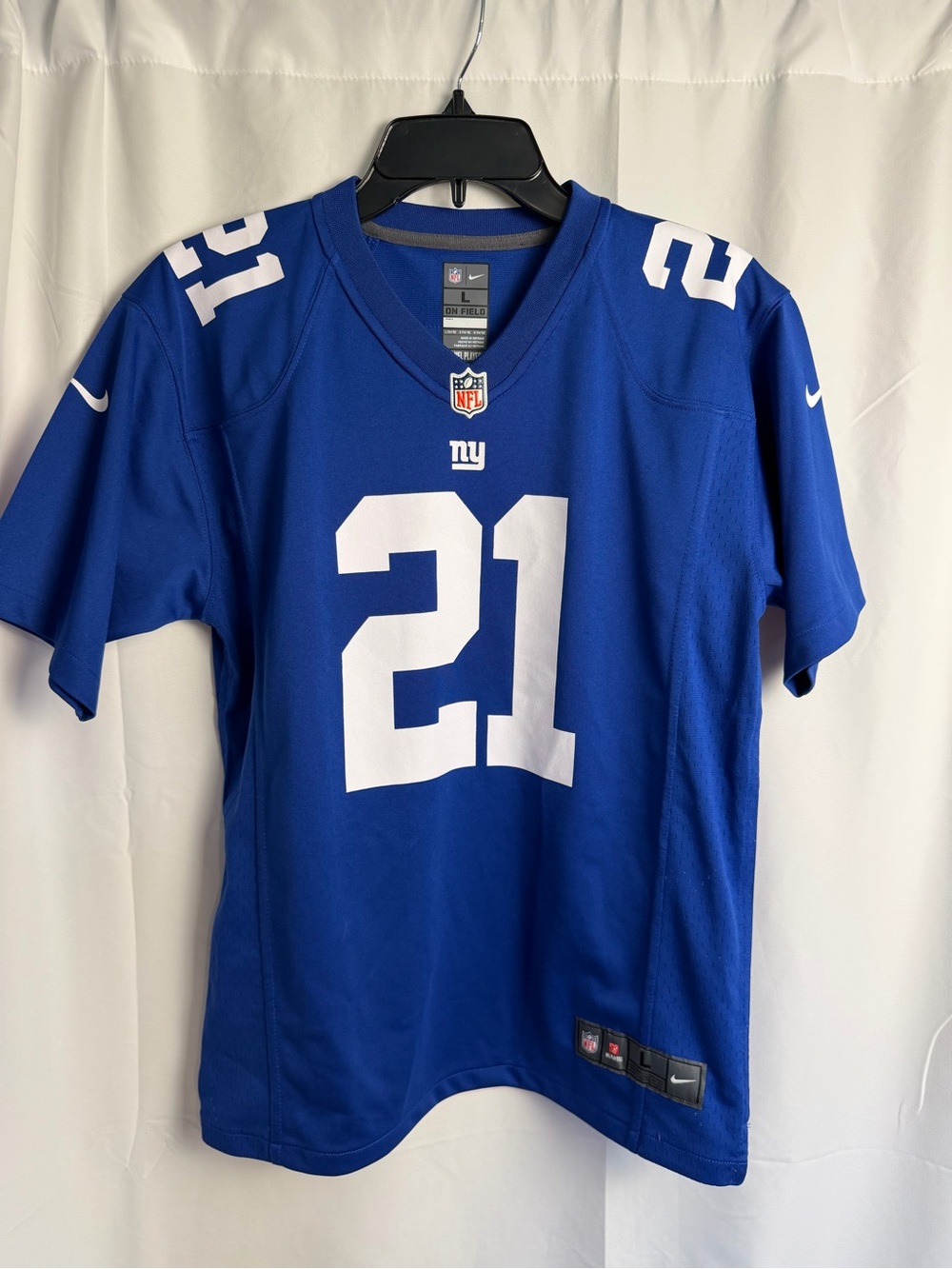 NFL New York Giants Royal Blue #21 COLLINS Football Jersey Women’s V-Neck
